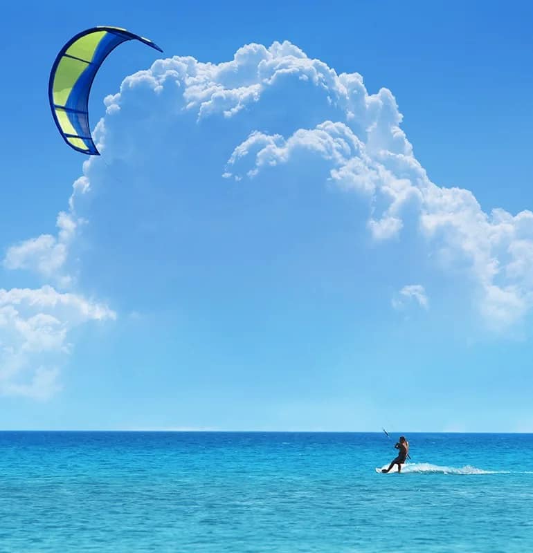 kite surfing in Watamu - Banana Villas, Turtle Bay, Watamu